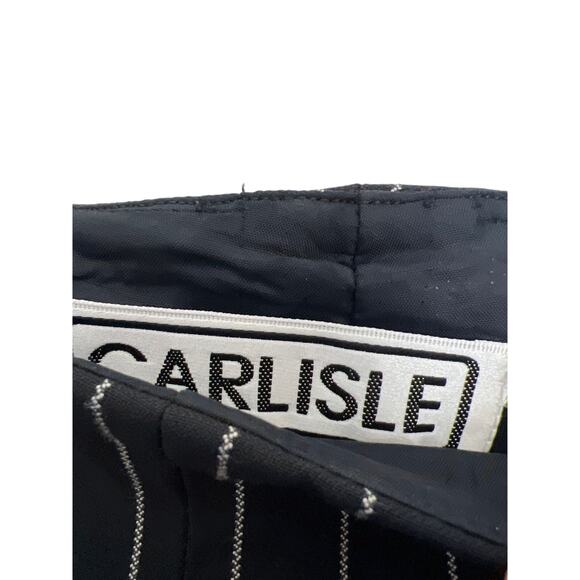 W’s Carlisle navy lined wool pinstriped trousers sz 10‎ chic - Picture 5 of 8